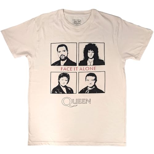 T-shirt Queen Face It Alone Squares en tissu durable qui ne se déforme pas