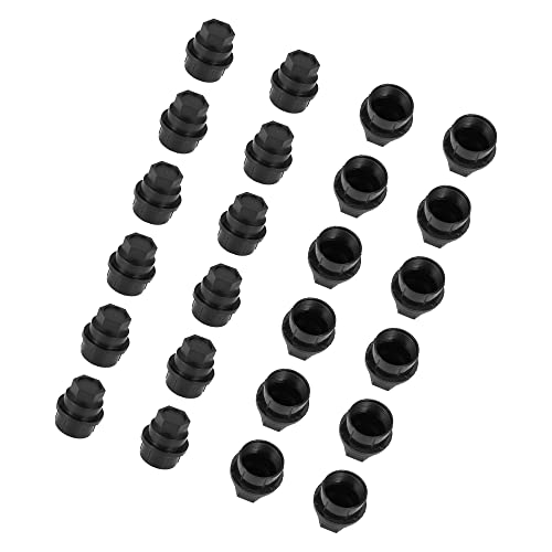 Image of Motoforti Wheel Lug Nut Cover,for GMC Yukon 1992,1995-1998,2003-2007,2009-2010,2012,2014,Plastic,15646250,Black,24 Pcs