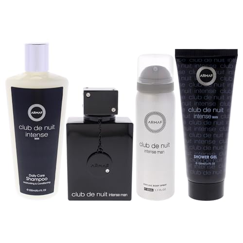 Armaf Club de Nuit Intense for Men 4PC Set (3.6 Ounce Eau de Toilette + 1.7 Ounce Perfume Body Spray + 3.4 Ounce Shower Gel + 8.4 Ounce Shampoo) - Image 3