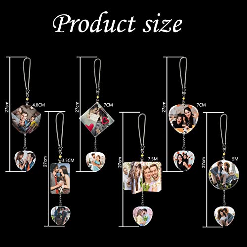 Custom Crystal Pendant For Car Mirror Decorative Charm Home Charm Custom Photo Gift #TOP3