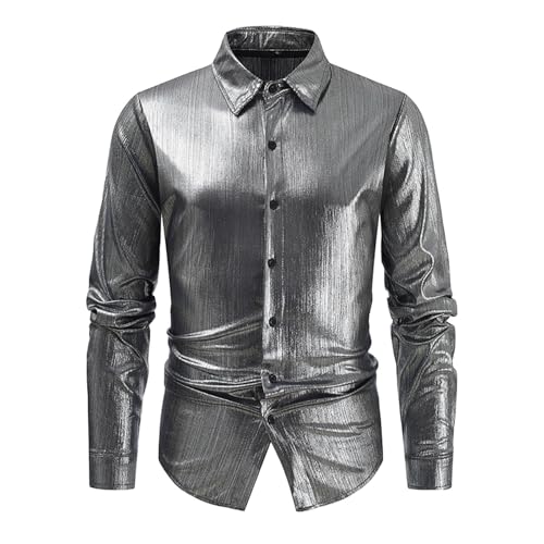 Chemise décontractée brillante manches longues résolvez votre manque d'élégance