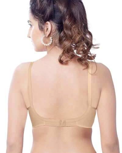Image of Brida Kavya Xtra Soft Cotton Round Stitch Bra for Women | Full Coverage | Double Layered | Non-Padded | Wireless | Saree Bra for Heavy Bust | Daily Use | Combo