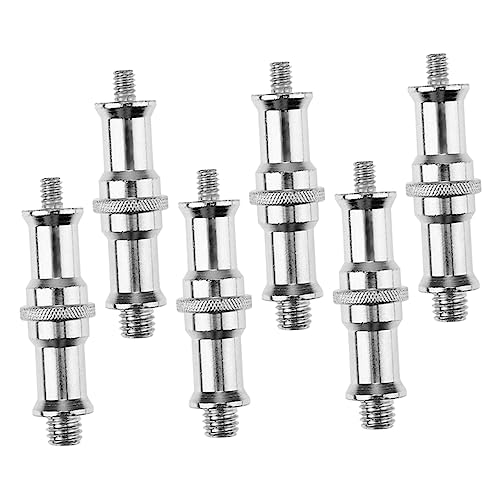 CIYODO 6pcs Transfer Screw Hot Shoe Adapter Cold Shoe Adapter Studio Light Stand Screw Threaded Screw Adapter Spigot Spigot Screw Flash Light Stand Screw Aluminum Alloy Silver