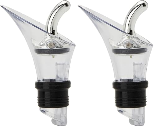 Vin Bouquet FIT 004 - Tapón & escanciador 2 en 1, Vertedor Vino, Antigoteo (Paquete de 2)