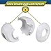 Child Safety Door Knob Cover (4 Pack) Hard-to-Remove Dual-Lock Door Handle Covers for Kids - Reusable Baby Proof Door Knob Locks - Installs Easily, No Tools Needed (White)