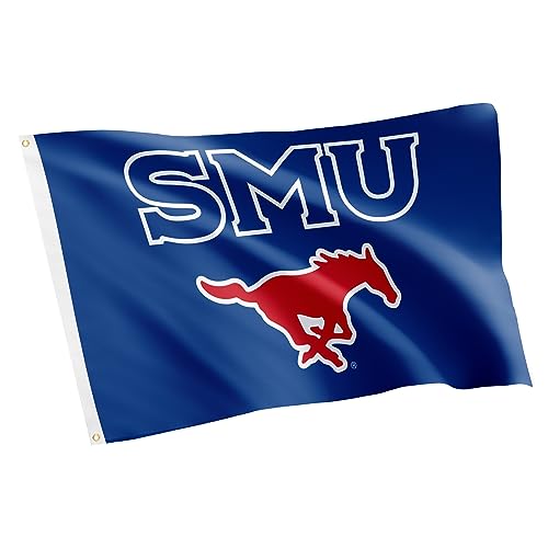 Desert Cactus SMU Mustangs Flag - 3 x 5 Feet Southern Methodist University Banner, Indoor/Outdoor Durable Fabric, 100% Polyester Design (Style B)