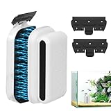 Ruioomeep Aquarium Scheibenreiniger Magnet,Aquarium Glasreiniger,Upgrade Starke Magnet Scheibenreiniger für Algen Reinigung mit 2 Abnehmbarem scrapers für Fischglasbecken (M für 6-10mm Dicke)