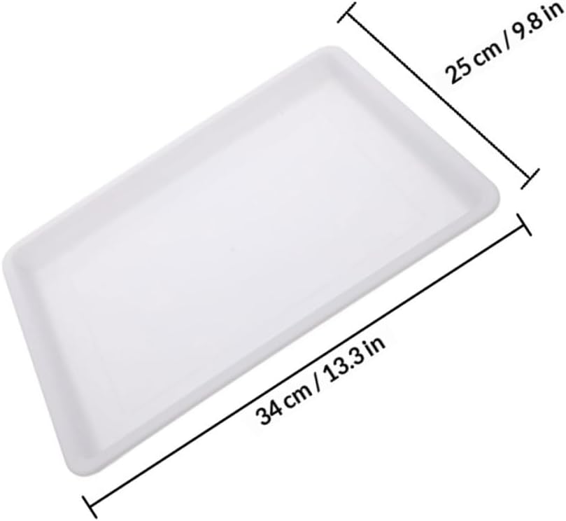 Amosfun Plastic Art Tray for Organizing Supplies Small A4 Plastic Mixing Tray for Watercolor and DIY Crafts for Classroom and Home Use