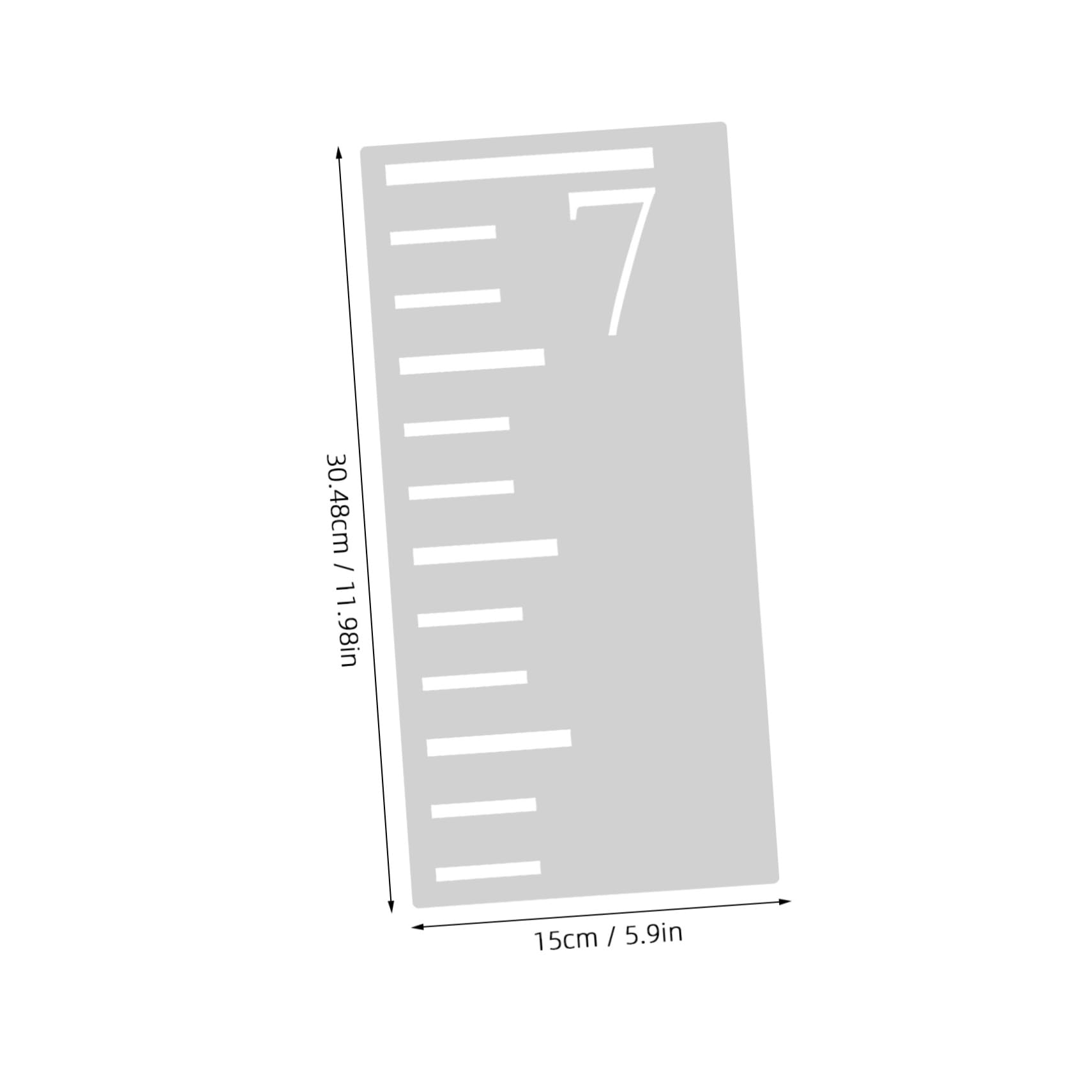 Angoily 7Pcs Plastic Growth Chart Stencil for Reusable Height Measuring Ruler for Wall Decor Fun and Easy Growth Tracking Tool with Markings for Boys