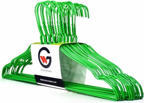 Grucce appendiabiti in filo metallico, con intaglio verde, confezione da 500