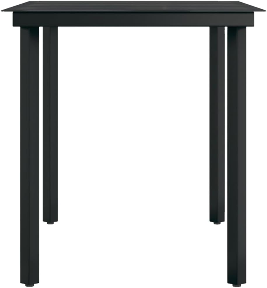 vidaXL Patio Dining Set 7 Piece Garden Outdoor Lawn Yard Terrace Balcony Dining Dinner Table and Chair Seat Seating Furniture Black