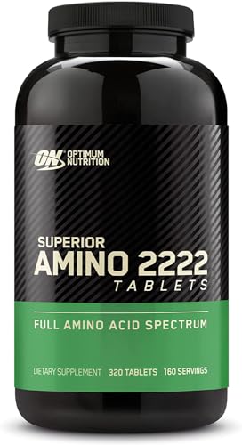Image of Optimum Nutrition Superior Amino 2222 Tablets, Complete EAAs, 320 Ct