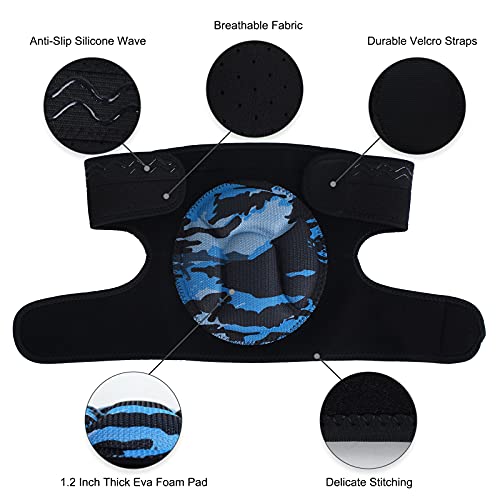 Soft Knee Pads For Men Women,Blue Knee Pads Garden With Durable Foam Padding Cleaning Carpet Protective Knees Cushioning For Cleaning Floors,Gardening,Paintwork(M),Camouflage Blue #TOP3