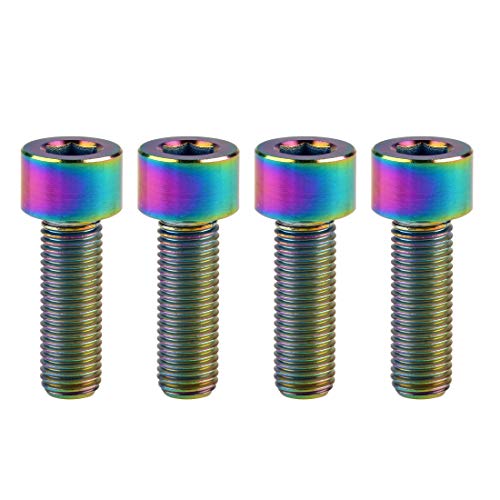 Vis à tête hexagonale M10 x 25 mm couleur arc-en-ciel lot de 4