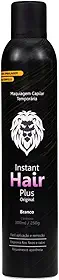 Instant Hair Plus 300ml - Maquiagem Capilar em Spray para Disfarce de Calvície e Falhas - Volume Instantâneo para Cabelos Finos e Ralos (Branco)