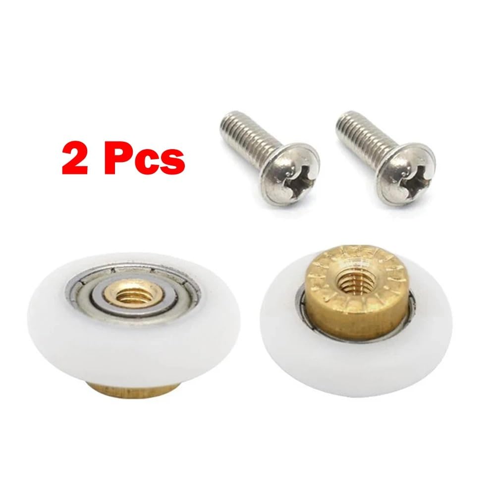 Ruedas para Puertas de Ducha, Polea/Corredores/Ruedas de cabinas de Ducha con Rodillos duraderos, 2 uds., 19mm, 23mm, 25mm, 27mm, repuestos for baño, Ruedas for Puerta de Ducha(20mm)