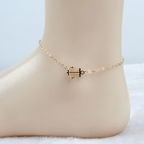 Preisvergleich Produktbild Jovono Strand-Fußkettchen, Goldfarben für Damen und Mädchen