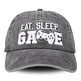 InnoBeta Gamer Gifts for Men Cap, Funny Cool Adjustable Embroidered Hat Gifts for Gamers - Eat