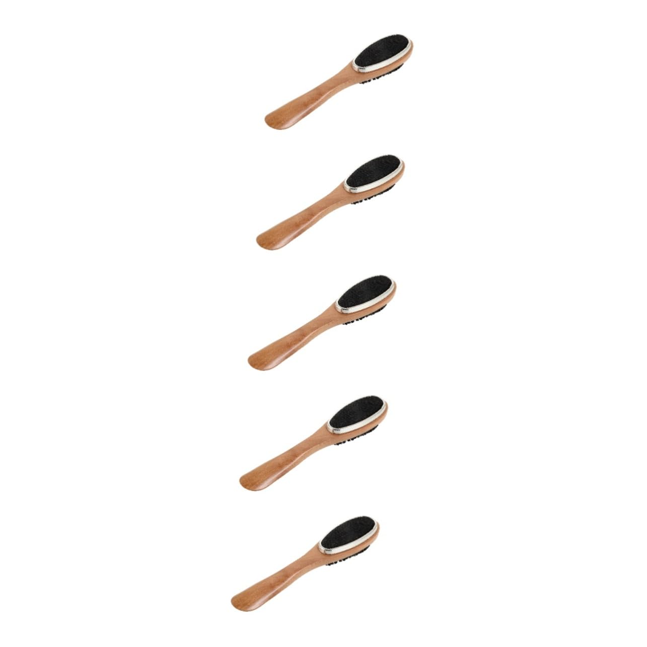 BESTYASH 5 Pezzi In Legno Massello Spazzola Per Scarpe Scarpa Lucidante Spazzola Lunga Scarpa Corno Crine Scarpa Spazzola Boot Brush Sacchetto Di Pulizia Spazzola A Setole Tappeto Pulitore