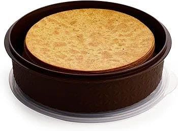 Simplyhut Papad & Chapati Box, BPA Free Food Grade Freezer Microwave Safe Container Box, Multipurpose Leak Free Small Round Plastic Food Storage Box with Airtight Transparent Lid for Kitchen 1