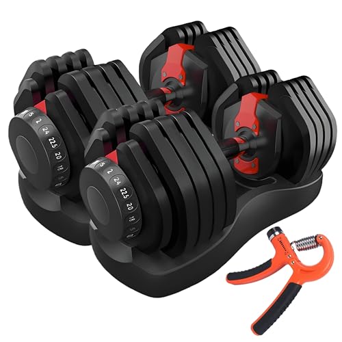 HAKENO 2x24kgVerstellbare Hanteln 15 in 1 Hantelset Einstellbare...