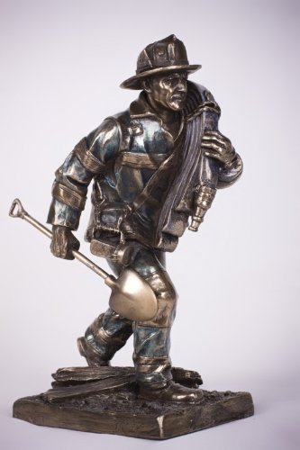 Fireman Responding Call Statue