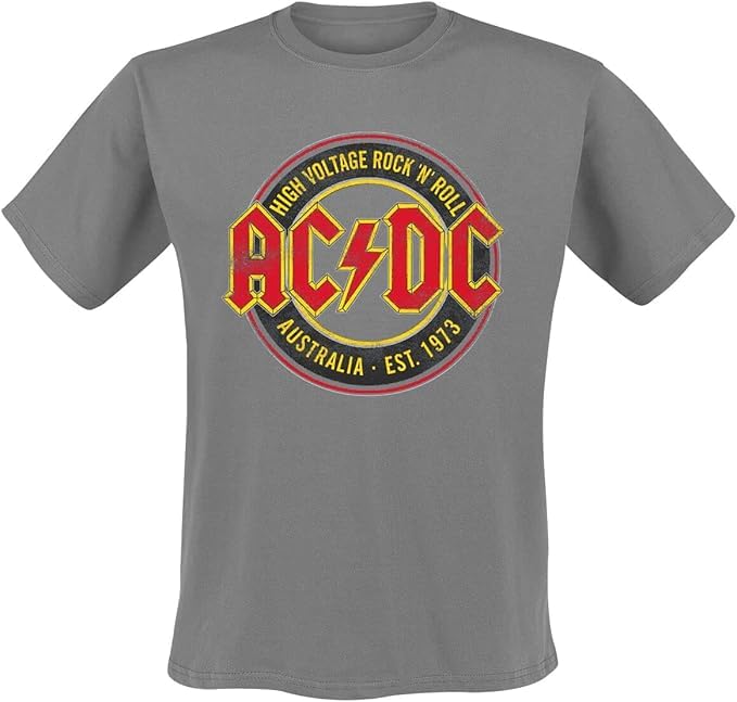 AC/DC T-Shirt High Voltage - Rock N Roll - Australia Est.1973 hellgrau L