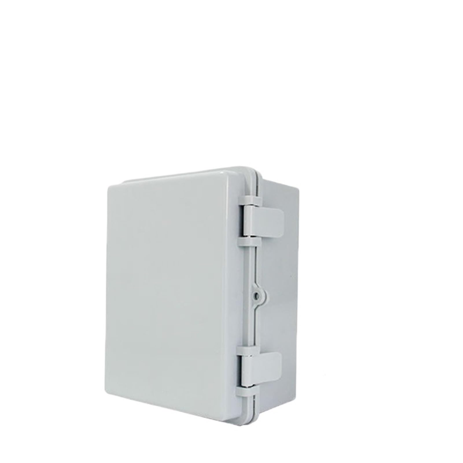 Caja de conexiones estanca Caja de conexiones de alimentación IP66, resistente al agua, gris/transparente, bisagra de plástico ABS, caja de distribución electrónica for exteriores(300x200x170mm,Grey)