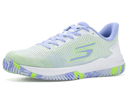 Skechers Womens Pickleball Viper Court Pro 2.0 Sneaker White/Periwinkle 8 Medium