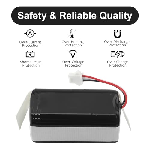 Image of MULS Replacement Battery for Eufy G30 G40 RoboVac 11 11S 12 15C 15T 25C 30C | 11S+ 15C Max G10 Hybrid G20 G32 Pro G35 G35+ G30 Edge R500 R450 Ecovacs Deebot N79 N79S N95 DN622 PA04 Robot Vacuum Cleaner