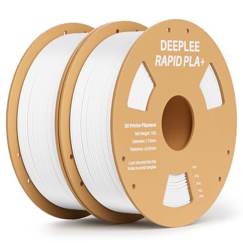 Image of Rapid PLA Plus Filament 1.75mm, High Speed 3D Printer Filament Up to 600mm /s, PLA+ Filament Dimensional Accuracy + /- 0.02 mm Fits Most FDM 3D Printer, Cardboard Spool 2 Pack 1kg White
