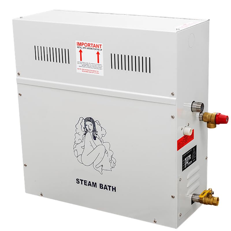 Sauna Bath Steam Generator, Steam Room Equipment with Digital Controller, Ajustable Temperature, Auto-Draining, Commercial Steam Generator Kit, for SPA, Home (9KW)