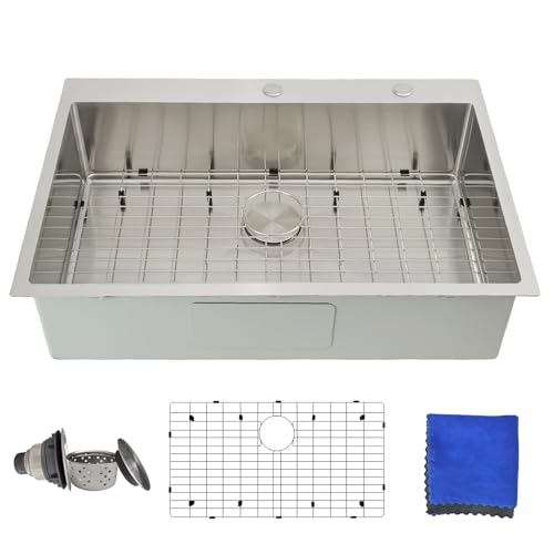 33x22 Drop In Kitchen Sink - Delironexu 16 Gauge...