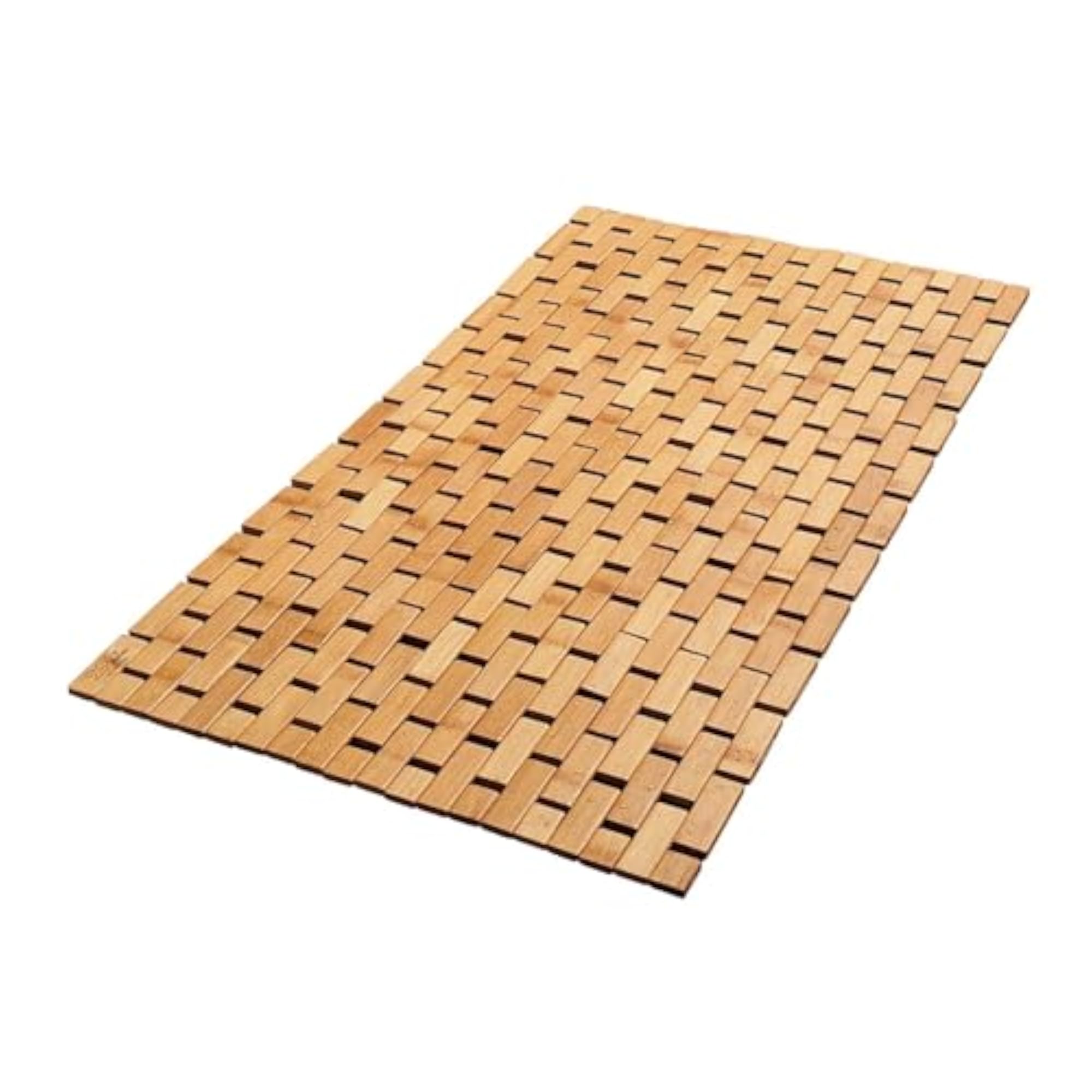 Bamboo Bath Mat Non Slip Decor Accessories Shower Mat for Bathroom
