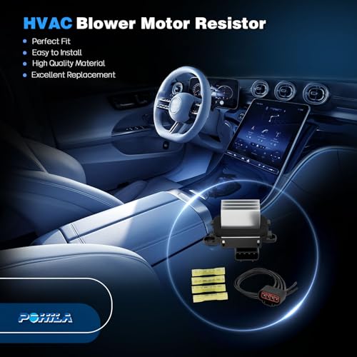 Image of HVAC Blower Motor Resistor Control Module with Auto Temp Control Replacement for Ford F150 2009-2014, Expedition Mustang Flex Taurus Escape, Mercury Lincoln Navigator Replace# 9L3Z-19E624-B