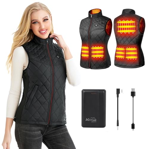 Kintiwe Gilet Chauffant Femme, Veste Chauffante avec 16000mAh Batterie...