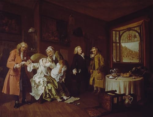 Tableaux Toile William Hogarth 60x90cm Poster Déco d'Art Murale