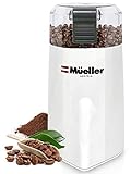 Mueller HyperGrind Precision Electric Spice/Coffee Grinder Mill with Large Grinding Capacity and HD Motor also for Spices, Herbs, Nuts, Grains, White