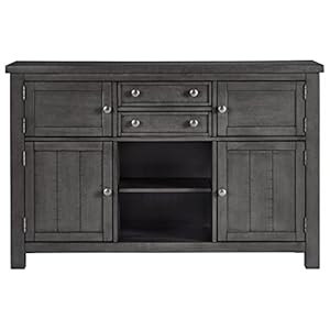 Signature Design by Ashley Myshanna Modern Farmhouse Dining Room Server, Gray Signature Design by Ashley Myshanna Modern Farmhouse Dining Room Server Gray