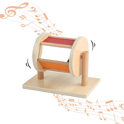Image of Adena Montessori Full-Size Spinning Drum Montessori Toys for Infant 6 - 12 Months 1 Year Old Babies Toddlers (Typical)