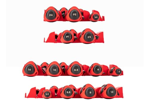 Image of TEKTON Phillips and Slotted Screwdriver Set, 14-Piece | DWZ90117 | 4 Inch Shanks, P0 - P4, 3 - 14 mm, Modular Organizers
