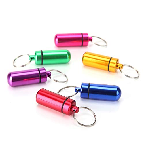 Chaveiro BESPORTBLE, 8 peças, porta-comprimidos, impermeável, para viagem, emergência, colorido