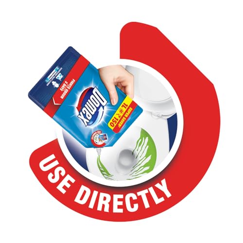 Image of DOMEX Fresh Guard, Ocean Fresh Disinfectant Toilet Cleaner Liquid, 1 L Pouch, for Sparkling Clean Toilet, with Unique Color-Changing Formula, Fights odour for up to 3 Days