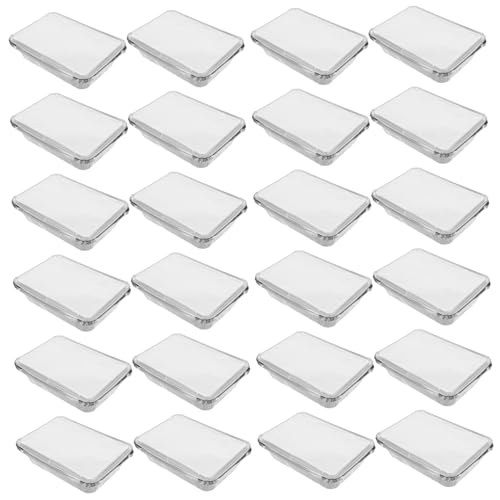 Recipientes de aluminio desechables con tapa Mikikit bandejas rectangulares comida para llevar 2