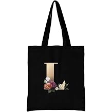 26 Letter Printed Canvas reusable grocery bags, Foldable Casual Travel HandBag, Shoulder Beach Tote Bags, Shopper bag eco friendly super strong washable Storage bags Shopping bag Canvas bag for Women