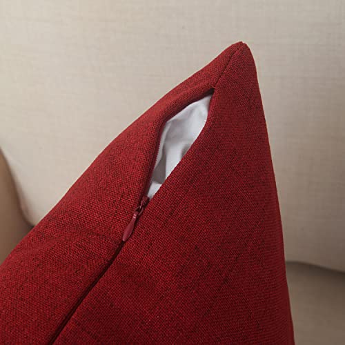 Spring Garden Home 12X20 Outdoor Throw Pillow Cover, Fall Winter Decorative Terrace Office Car Rectangle Lumbar Pillows Case Cover, Pack Of 2, Burgundy #TOP2