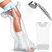 Vive Leg Cast Cover - Waterproof Cast Bag Bandage Protector for Shower, Broken Foot, Ankle, Knee, Toe - Watertight Adult Plastic Protection Dry Bag - Half Leg Water Tight, Resistant, Submersible Seal