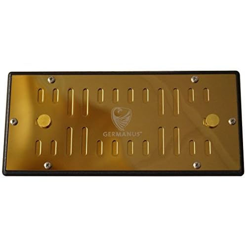 GERMANUS Metall Humidor Befeuchter mit Kristallen Kassette XL Gold II, regelbar