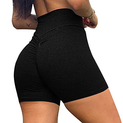 Générique Short de Levage des Fesses Short Taille Haute Butt V Short High Workout Women Lifting Biker Yoga Shorts avec Poches Latérales pour Yoga Fitness Jogging Pilates