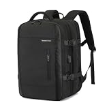 Mochila de Viagem Expansivel Masculina Feminina Para Notebook (Preto)